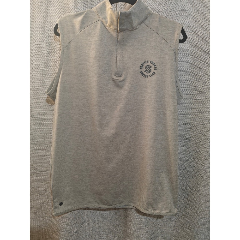 Peter Millar Crown Crafted Seattle Kraken Stealth Performance Vest Grey Mens M